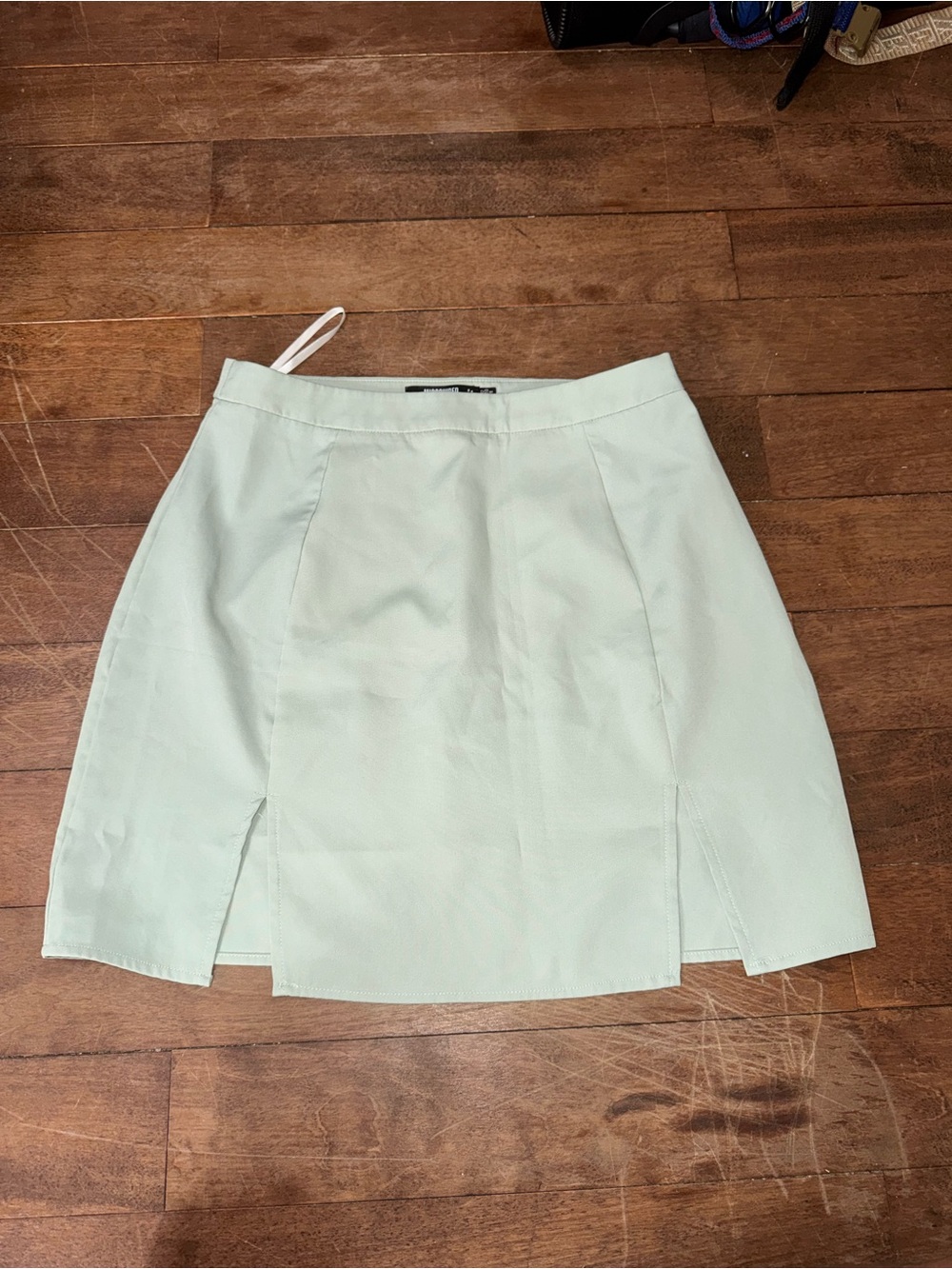 Missguided Pale Mint Mini Skirt with Front Slits